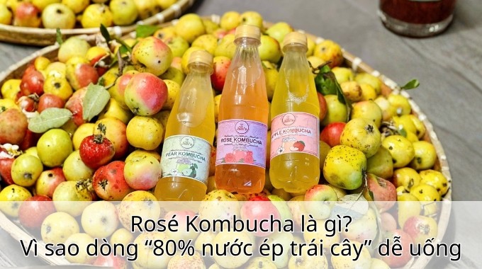 Rosé Kombucha là gì? Vì sao dòng “80% nước ép trái cây” dễ uống